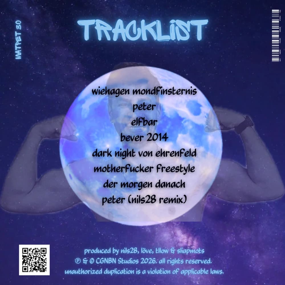 Album-Rückseite mit Tracklist